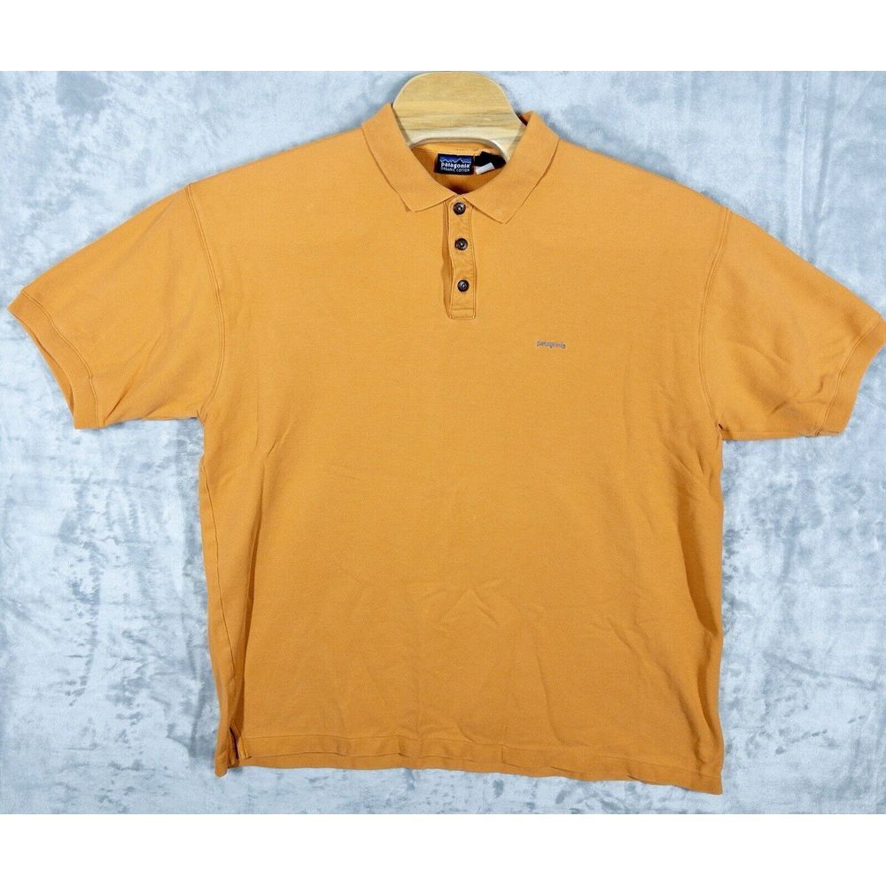 Patagonia Orange Polo Mens XL‎